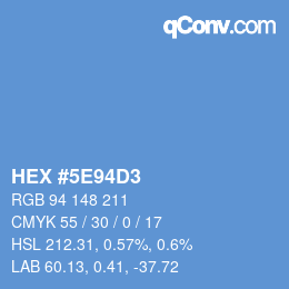 Color code: HEX #5E94D3 | qconv.com