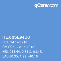 Color code: HEX #5E94D8 | qconv.com