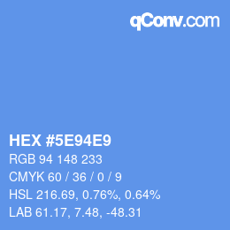Color code: HEX #5E94E9 | qconv.com