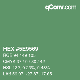 Color code: HEX #5E9569 | qconv.com