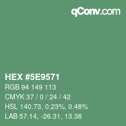 Color code: HEX #5E9571 | qconv.com