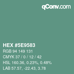 Color code: HEX #5E9583 | qconv.com