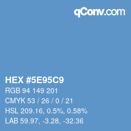 Color code: HEX #5E95C9 | qconv.com