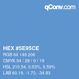 Color code: HEX #5E95CE | qconv.com