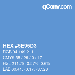 Color code: HEX #5E95D3 | qconv.com