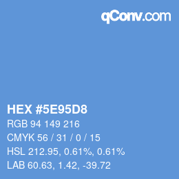 Color code: HEX #5E95D8 | qconv.com