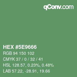 Color code: HEX #5E9666 | qconv.com