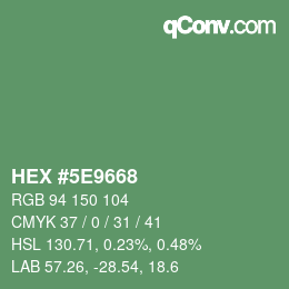 Color code: HEX #5E9668 | qconv.com