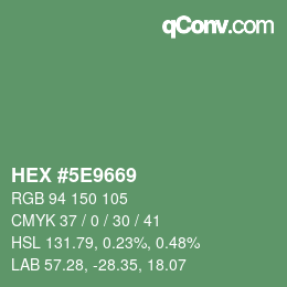Color code: HEX #5E9669 | qconv.com