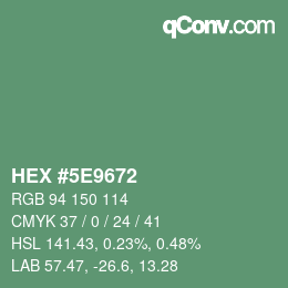 Color code: HEX #5E9672 | qconv.com