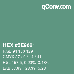 Color code: HEX #5E9681 | qconv.com