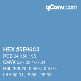 Color code: HEX #5E96C3 | qconv.com