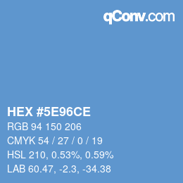 Color code: HEX #5E96CE | qconv.com