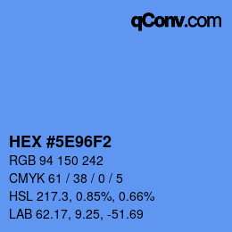 Color code: HEX #5E96F2 | qconv.com