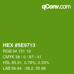 Color code: HEX #5E9713 | qconv.com