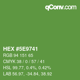 Color code: HEX #5E9741 | qconv.com
