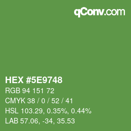 Color code: HEX #5E9748 | qconv.com