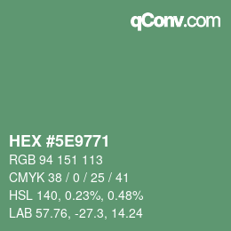 Color code: HEX #5E9771 | qconv.com