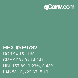 Color code: HEX #5E9782 | qconv.com