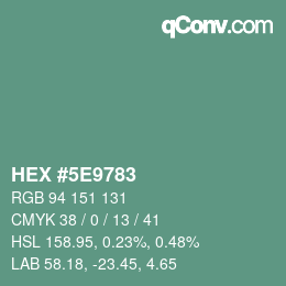 Color code: HEX #5E9783 | qconv.com