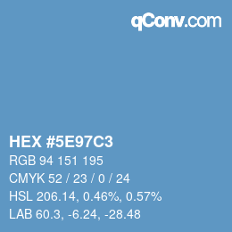 Color code: HEX #5E97C3 | qconv.com