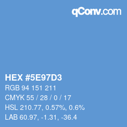 Color code: HEX #5E97D3 | qconv.com