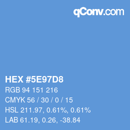 Color code: HEX #5E97D8 | qconv.com