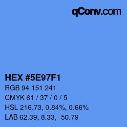 Color code: HEX #5E97F1 | qconv.com