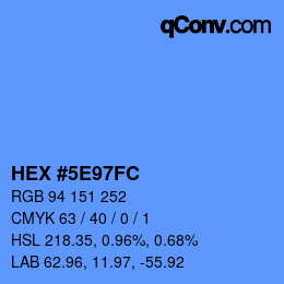 Color code: HEX #5E97FC | qconv.com
