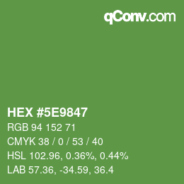 Color code: HEX #5E9847 | qconv.com