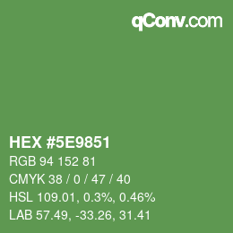 Color code: HEX #5E9851 | qconv.com