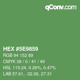 Color code: HEX #5E9859 | qconv.com