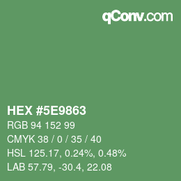 Color code: HEX #5E9863 | qconv.com