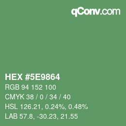 カラーコード: HEX #5E9864 | qconv.com
