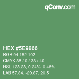 Color code: HEX #5E9866 | qconv.com