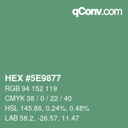 Color code: HEX #5E9877 | qconv.com