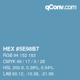 Color code: HEX #5E98B7 | qconv.com