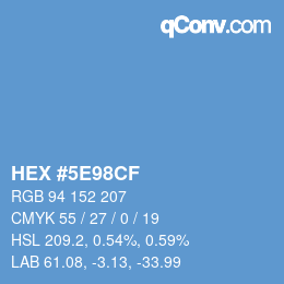 Código de color: HEX #5E98CF | qconv.com