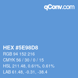 Color code: HEX #5E98D8 | qconv.com