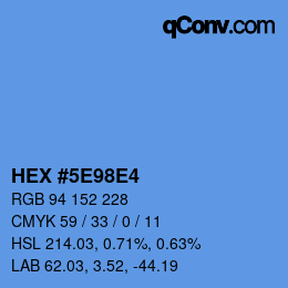 Color code: HEX #5E98E4 | qconv.com