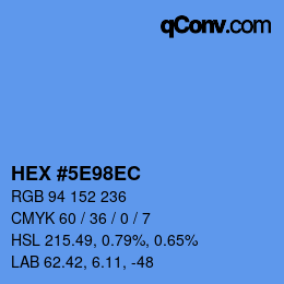 Color code: HEX #5E98EC | qconv.com