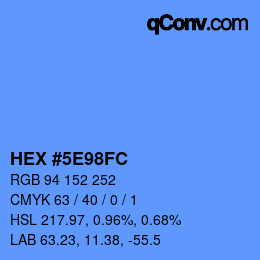 Color code: HEX #5E98FC | qconv.com