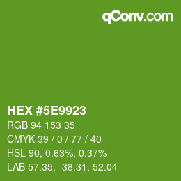 Color code: HEX #5E9923 | qconv.com