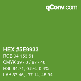 Color code: HEX #5E9933 | qconv.com