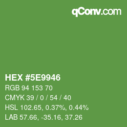 Color code: HEX #5E9946 | qconv.com