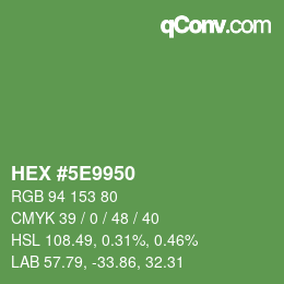 Color code: HEX #5E9950 | qconv.com