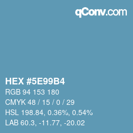 Color code: HEX #5E99B4 | qconv.com