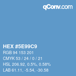 Color code: HEX #5E99C9 | qconv.com