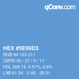 Código de color: HEX #5E99D3 | qconv.com