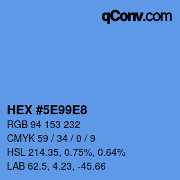 Color code: HEX #5E99E8 | qconv.com